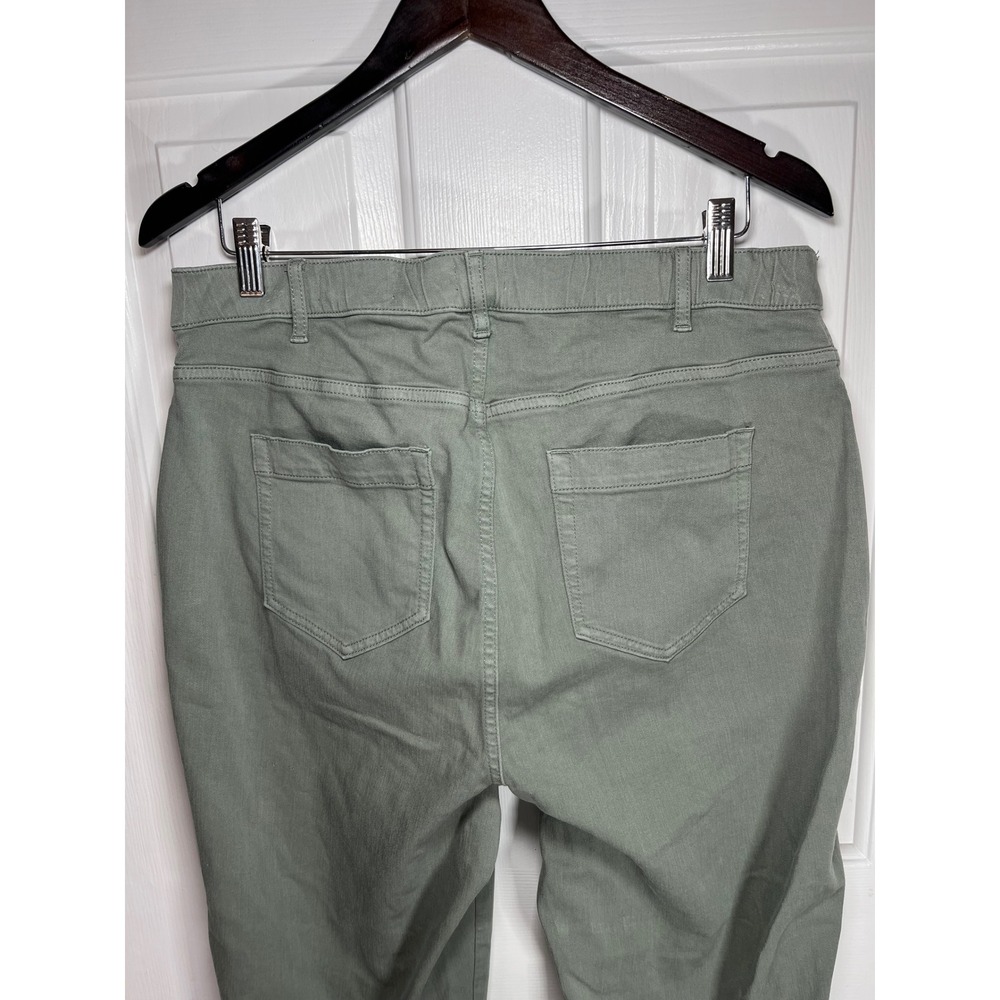 J Jill Denim Curvy High Rise Straight Leg Ankle Jeans Women 16 Sage Green - Picture 8 of 9